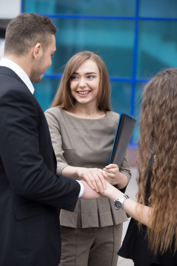 business team joining hands. teamwork concept